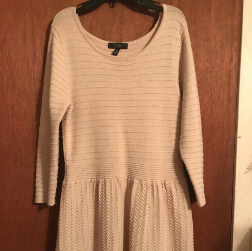 Beige Sweater Dress